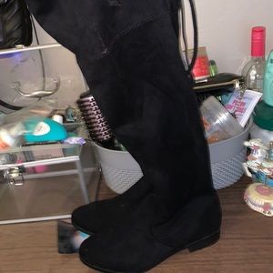 Knee high black boots